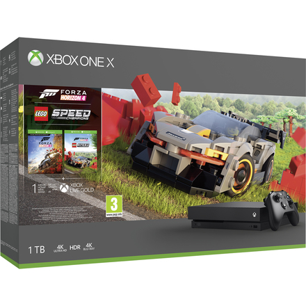 Herní konzole Microsoft Xbox One X 1 TB + Forza Horizon 4 + DLC LEGO Speed Champions