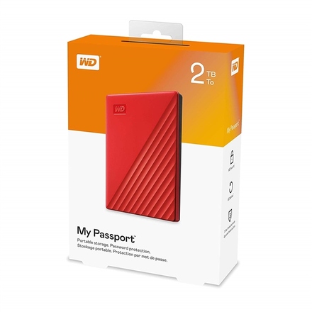 Externí pevný disk 2,5" Western Digital My Passport Portable 2TB, USB 3.0 - červený (WDBYVG0020BRD) (6)