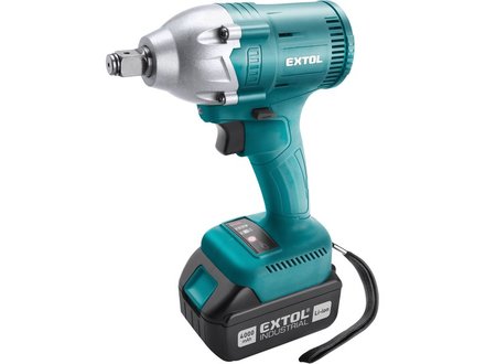 Rázový aku utahovák Extol Industrial (8791255) 1/2&quot;, brushless, 18V Li-ion, 2x4000mAh