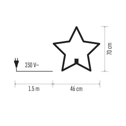Svícen na žárovku Emos ZY2214 Svícen na žárovku E14 dřevěný bílý, hvězda, 48cm, vnitřní (2)