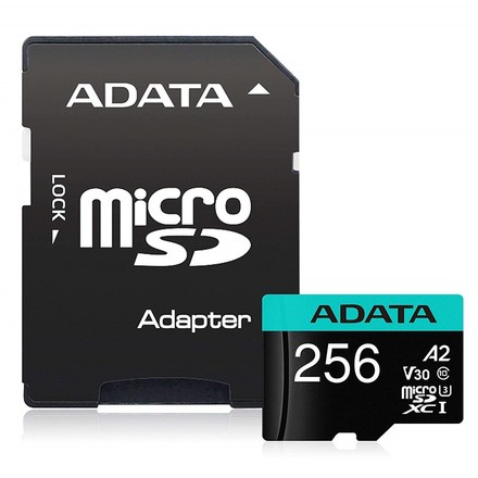 Paměťová karta ADATA MicroSDXC 256GB AUSDX256GUI3V30SA2-RA1
