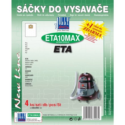 Sáčky do vysavače Jolly MAX ETA 10 (4+1ks) do vysav. ETA
