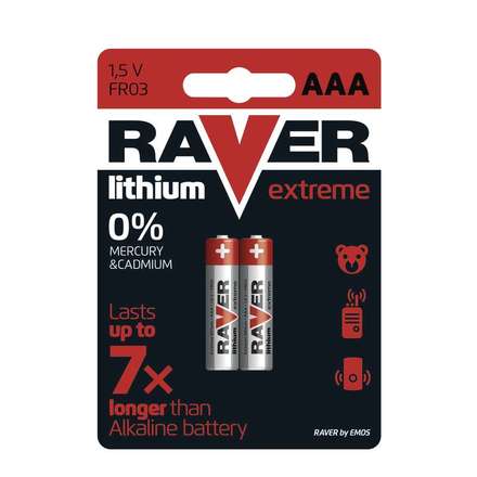 B7811 RAVER - baterie R03 LITHIUM B7811 RAVER - baterie R03 LITHIUM