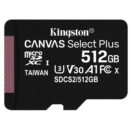 Paměťová karta Kingston Canvas Select Plus microSDXC 512GB SDCS2/512GBSP