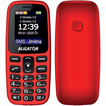 Mobilní telefon pro seniory Aligator A220 Senior Dual SIM - červený