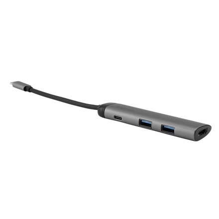USB Hub Verbatim USB-C/ 2x USB 3.0, USB-C, HDMI - šedý