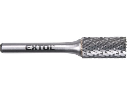 Fréza Extol Industrial (8703715) fréza karbidová, válcová s čelním ozubením, pr.12x25mm/stopka 6mm,sek střední(double-cut)