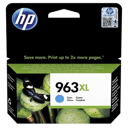 Inkoustová náplň HP 963XL, 1600 stran originální - modrá