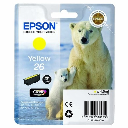 Inkoustová náplň Epson T2614, 4, 5ml originální - žlutá
