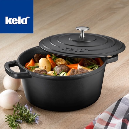 Pekáč Kela (KL-12472) litinový s poklicí CALIDO 26 cm černá (2)