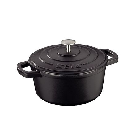 Pekáč Kela (KL-12470) litinový s poklicí CALIDO 21 cm černá