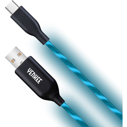 USB kabel Yenkee YCU 341 BE LED USB C kabel / 1m