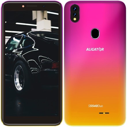 Mobilní telefon Aligator S5540 Dual SIM - růžový/ zlatý