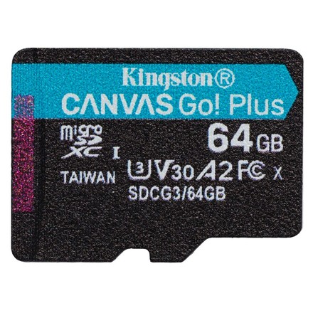 Paměťová karta Kingston Micro SDXC Canvas Go! Plus 64GB UHS-I U3 SDCG3/64GBSP