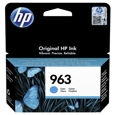 Inkoustová náplň HP 963, 700 stran originální - modrá