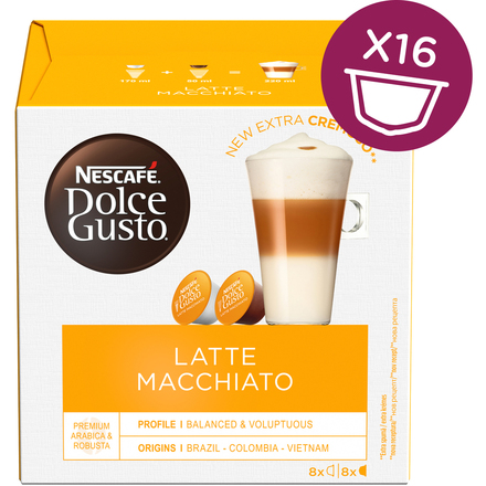 Kávové kapsle Nescafé Dolce Gusto LATTE MACCHIA. 16Cap