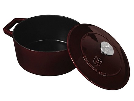 Pekáč Berlingerhaus BH-6497 litinový s poklicí 24 cm Burgundy Line (1)