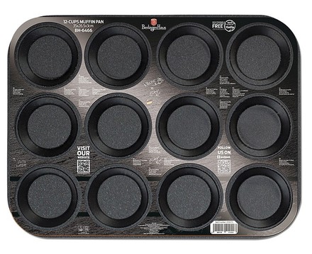 Forma na muffiny Berlingerhaus BH-6466 s mramorovým povrchem 12 ks I-rose Edition (1)
