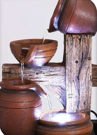 Pokojová fontána ProGarden KO-795202250amf4 s LED osvětlením 4 Amfory (1)