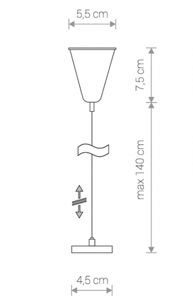 Závěs k napájecí liště Nowodvorski (9460 )Profile Suspension černé (1)