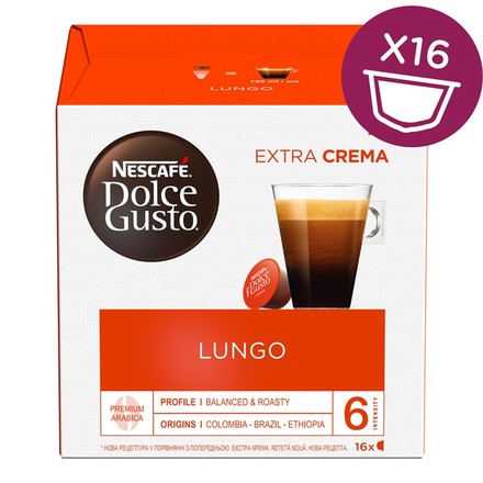 Kávové kapsle Nescafé Dolce Gusto Lungo kávové kapsle 16 ks
