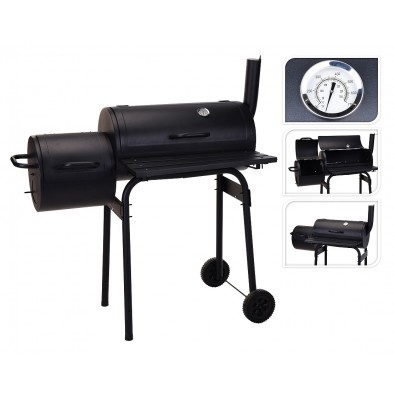 Zahradní gril ProGarden KO-X86000020 s udírnou lokomotiva