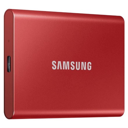 Externí pevný SSD disk Samsung T7 1TB - červený (MUPC1T0RWW)
