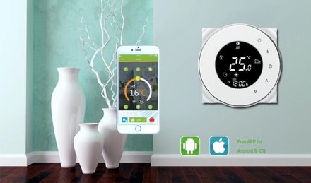 Termostat iQtech SmartLife GALW-W, WiFi termostat pro kotle s potenciálovým spínáním - bílý (3)