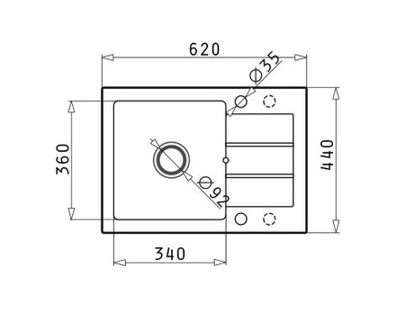 Kuchyňský granitový dřez Pyramis NEXT 62x44 1B1D beige (70.093.601) (1)