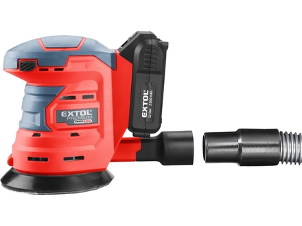 Aku excentrická bruska Extol Premium (8891846) SHARE20V, 125mm, 20V Li-ion, 2000mAh (4)