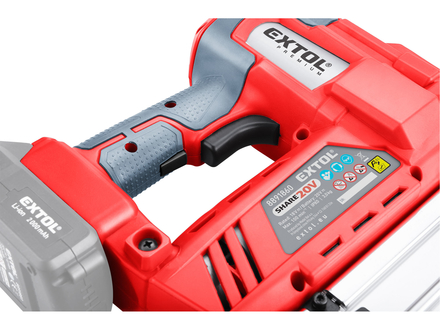 Aku hřebíkovačka/sponkovačka Extol Premium 8891861 SHARE20V, 20V Li-ion, bez baterie a nabíječky (6)