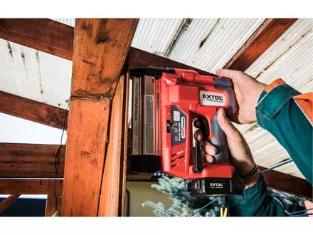 Aku hřebíkovačka/sponkovačka Extol Premium 8891861 SHARE20V, 20V Li-ion, bez baterie a nabíječky (2)