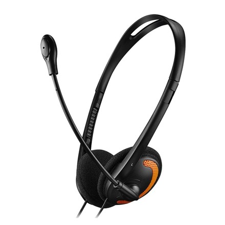 Sluchátka s mikrofonem Canyon CNS-CHS01BO - černý/ oranžový