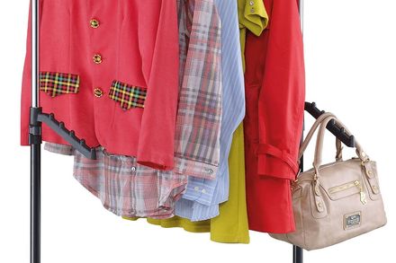 Stojan na šaty Autronic Stojan na šaty, černá barva, kov / plast, chrom (ABD-1212 BK) (1)