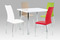 Moderní jídelní stůl Autronic Jídelní stůl 90x90 cm, chrom / vysoký lesk bílý (AT-1913B WT) (2xKarton) (3)