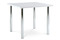 Moderní jídelní stůl Autronic Jídelní stůl 90x90 cm, chrom / vysoký lesk bílý (AT-1913B WT) (2xKarton) (6)