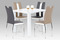 Moderní jídelní stůl Autronic Jídelní stůl 80x80x76 cm, vysoký lesk bílý (AT-3005 WT) (2xKarton) (2)