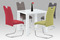 Moderní jídelní stůl Autronic Jídelní stůl 80x80x76 cm, vysoký lesk bílý (AT-3005 WT) (2xKarton) (3)