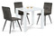 Moderní jídelní stůl Autronic Jídelní stůl 80x80x76 cm, vysoký lesk bílý (AT-3005 WT) (2xKarton) (6)