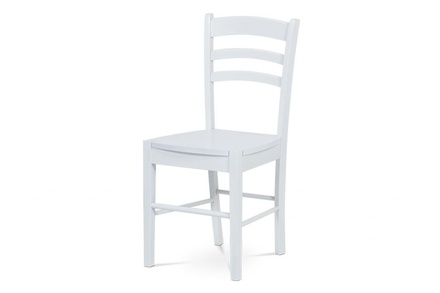 Dřevěná jídelní židle Autronic Jídelní židle celodřevěná, bílá (AUC-004 WT)