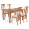 Dřevěná jídelní židle Autronic Jídelní židle, masiv buk, barva buk, látkový krémový potah (BC-2482 BUK3) (9)