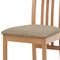Dřevěná jídelní židle Autronic Jídelní židle, masiv buk, barva buk, látkový krémový potah (BC-2482 BUK3) (4)