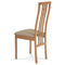 Dřevěná jídelní židle Autronic Jídelní židle, masiv buk, barva buk, látkový krémový potah (BC-2482 BUK3) (6)