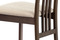 Dřevěná jídelní židle Autronic Jídelní židle, masiv buk, barva ořech, látkový krémový potah (BC-2482 WAL) (5)