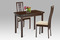 Dřevěná jídelní židle Autronic Jídelní židle, masiv buk, barva ořech, látkový krémový potah (BC-2482 WAL) (6)