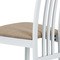 Dřevěná jídelní židle Autronic Jídelní židle, masiv buk, barva bílá, látkový béžový potah (BC-2482 WT) (5)