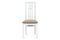 Dřevěná jídelní židle Autronic Jídelní židle, masiv buk, barva bílá, látkový béžový potah (BC-2482 WT) (6)