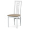 Dřevěná jídelní židle Autronic Jídelní židle, masiv buk, barva bílá, látkový béžový potah (BC-2482 WT) (7)
