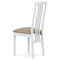 Dřevěná jídelní židle Autronic Jídelní židle, masiv buk, barva bílá, látkový béžový potah (BC-2482 WT) (8)