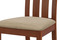 Dřevěná jídelní židle Autronic Jídelní židle, masiv buk, barva třešeň, látkový béžový potah (BC-2602 TR3) (2)